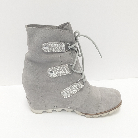 Sorel Suede Joan Of Arc Wedge Boots - Picture 4 of 16